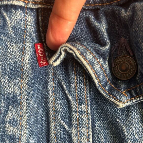 HOST PICK Vintage 80’s Levis Men’s 70506-0215 Denim Trucker Jacket Size 44 L/XL - Picture 5 of 16